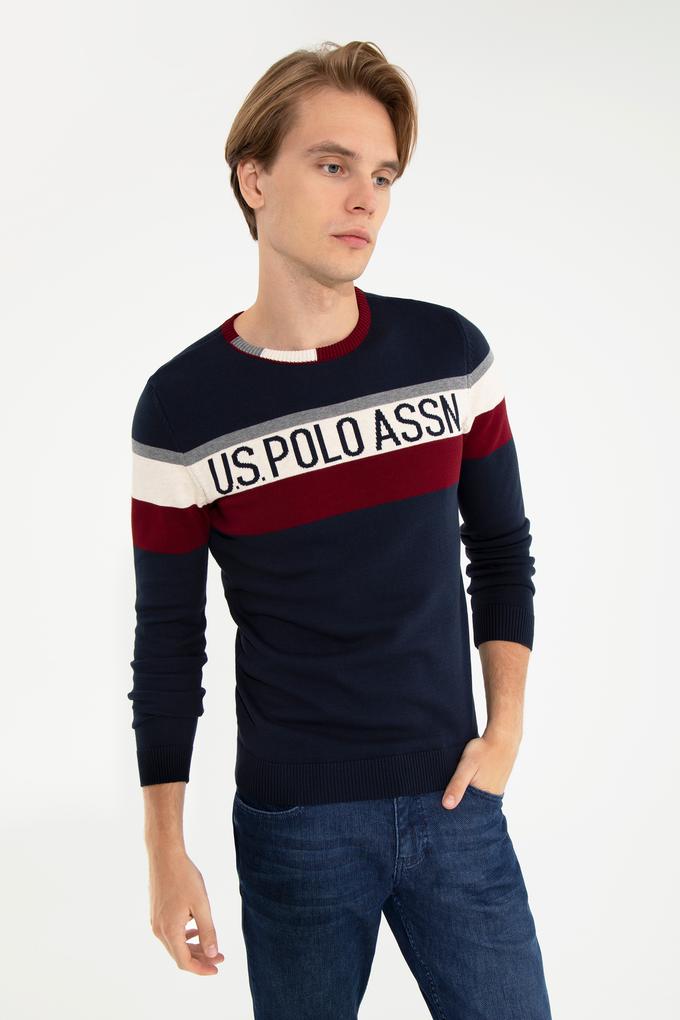 Erkek Lacivert Bisiklet Yaka Triko Kazak