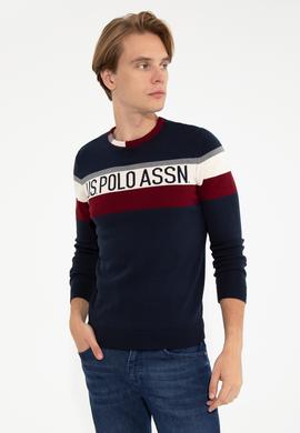 Erkek Lacivert Bisiklet Yaka Triko Kazak - 50237320008