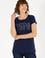 Kadın Lacivert Bisiklet Yaka Basic Tişört