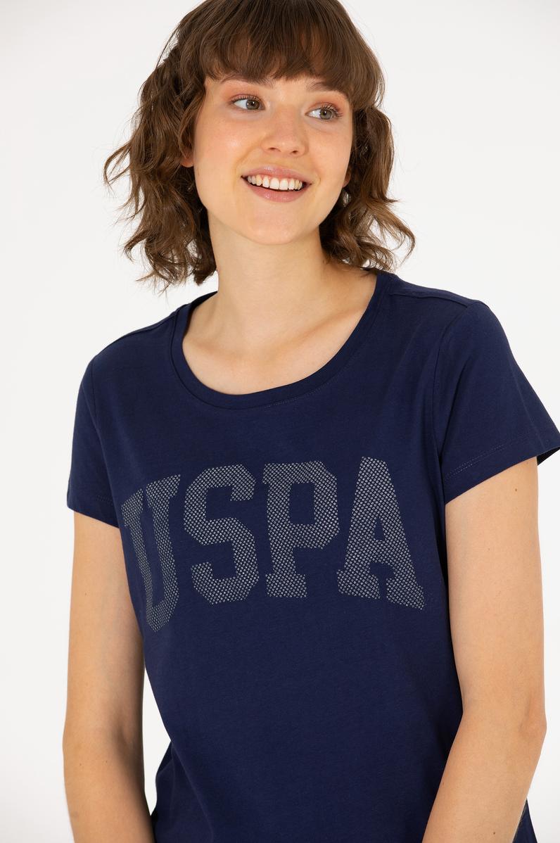 Kadın Lacivert Bisiklet Yaka Basic Tişört