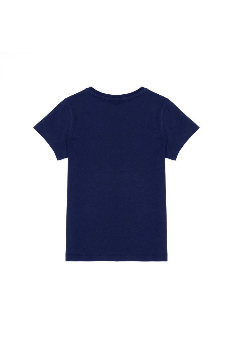 Erkek Çocuk Lacivert Basic Bisiklet Yaka Tişört - 50263028027