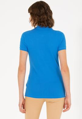 Kadın Saks Basic Polo Yaka Tişört - 50262698244