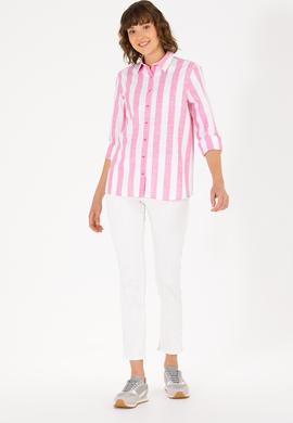 Kadın Pembe Uzun Kollu Gömlek - 50263663011