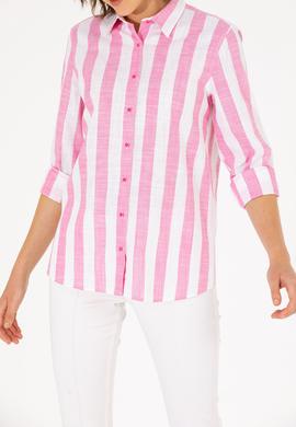 Kadın Pembe Uzun Kollu Gömlek - 50263663011