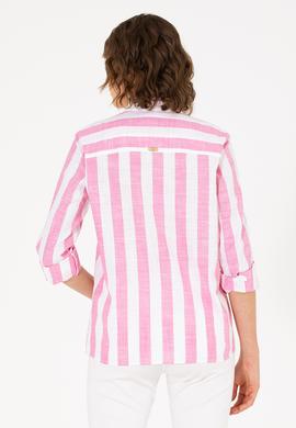 Kadın Pembe Uzun Kollu Gömlek - 50263663011