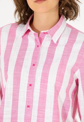 Kadın Pembe Uzun Kollu Gömlek - 50263663011