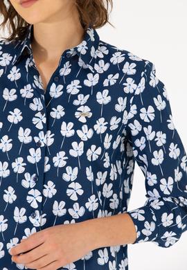 Kadın Lacivert Uzun Kollu Gömlek - 50263742004