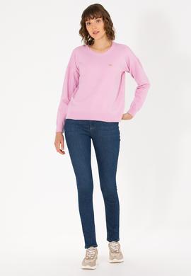 Kadın Manolya Bisiklet Yaka Kazak - 50253026020