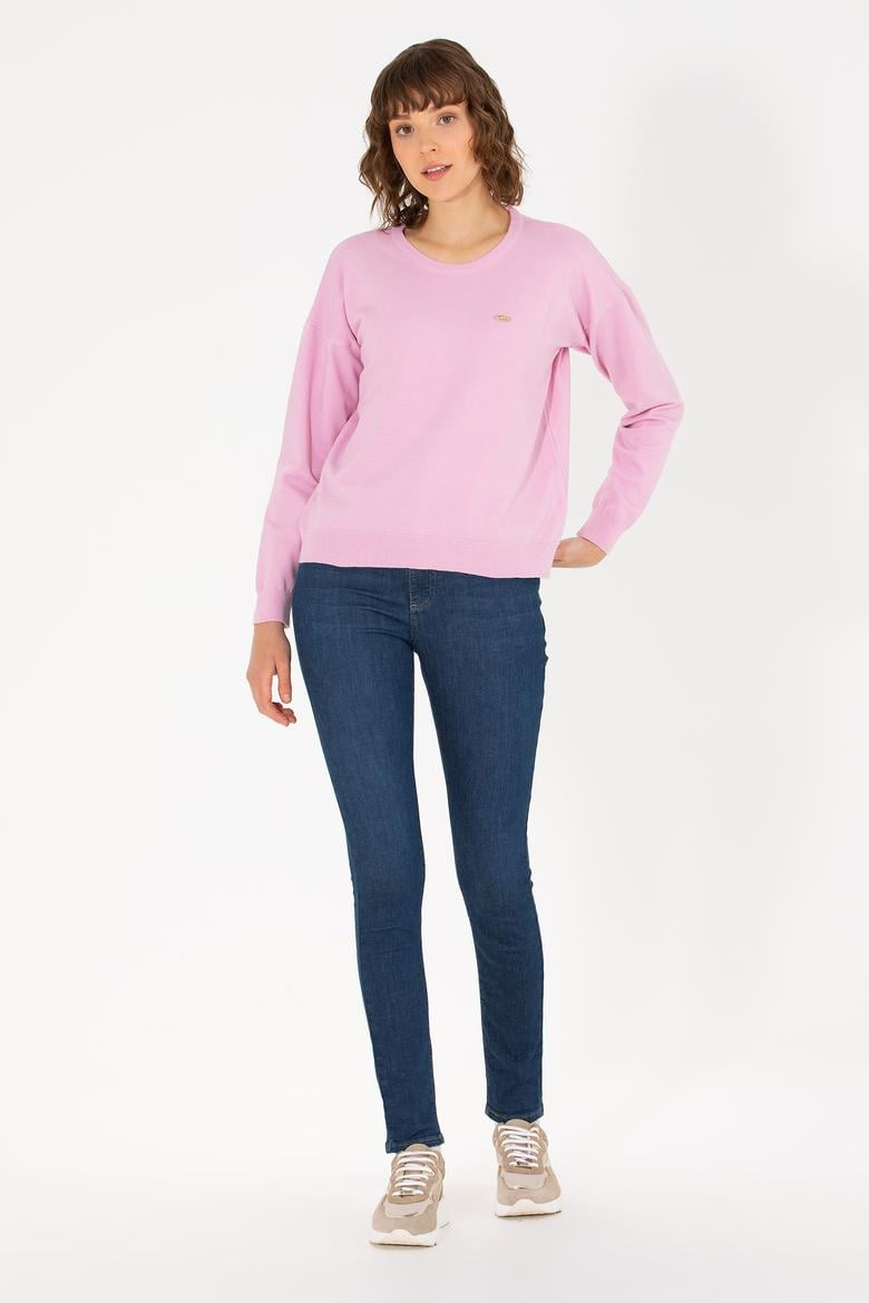 Kadın Manolya Bisiklet Yaka Kazak - 50253026020