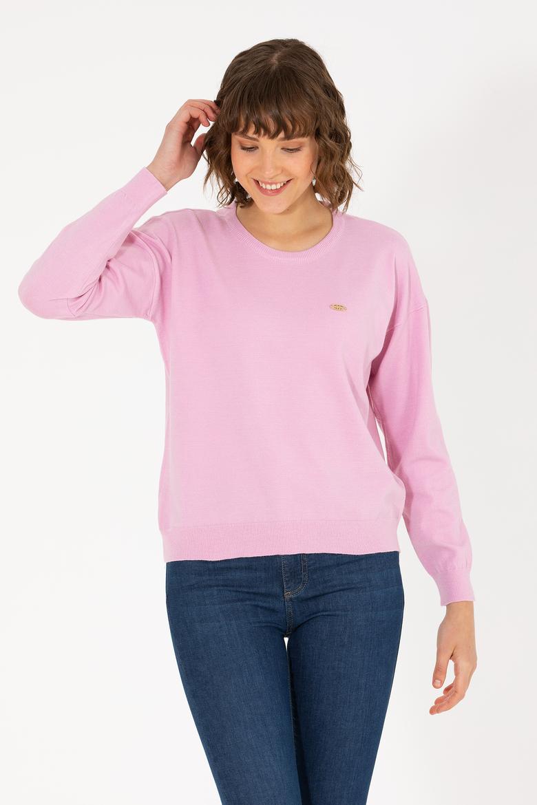 Kadın Manolya Bisiklet Yaka Kazak - 50253026020