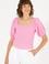 Kadın Pembe Kısa Kollu Bluz