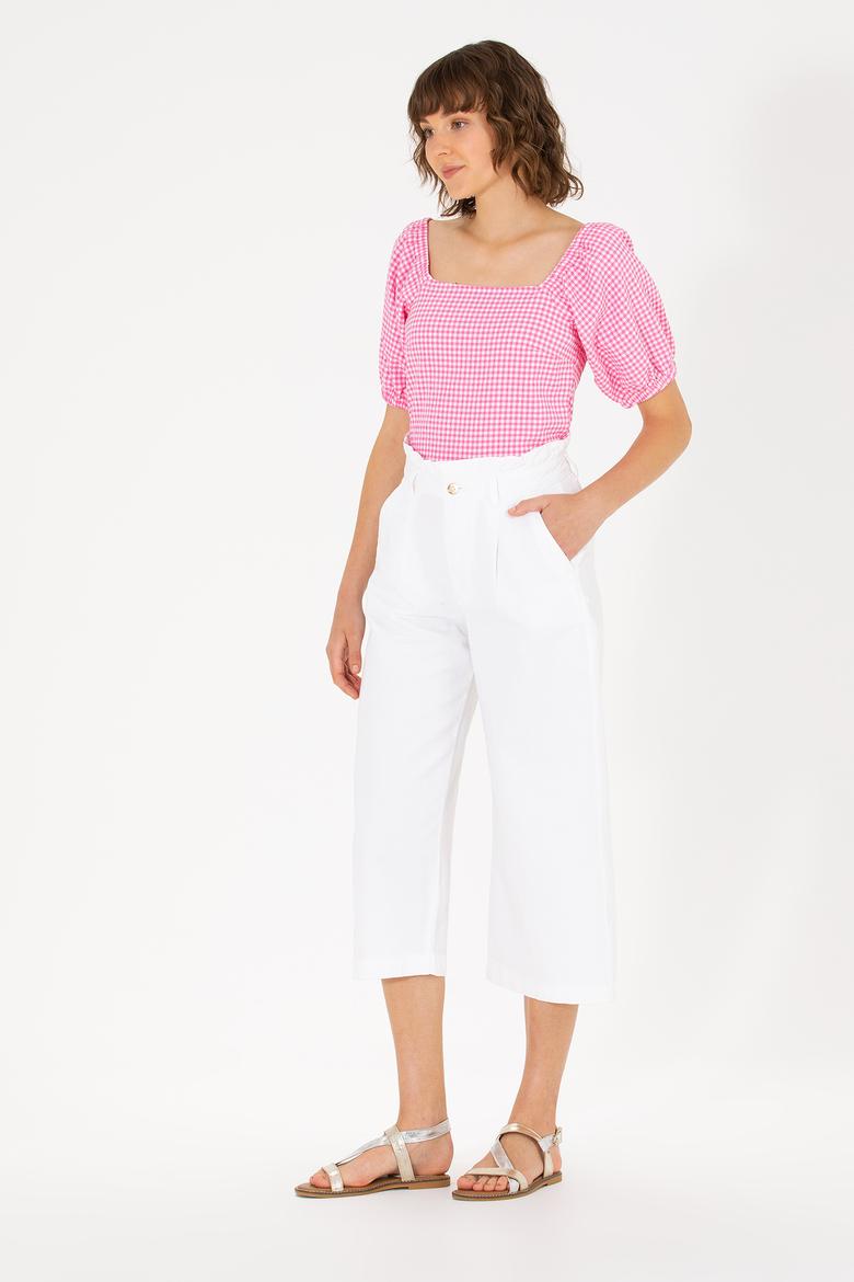 Kadın Pembe Kısa Kollu Bluz - 50264227005