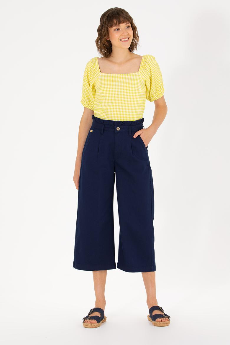 Kadın Neon Sarı Kısa Kollu Bluz - 50264227021