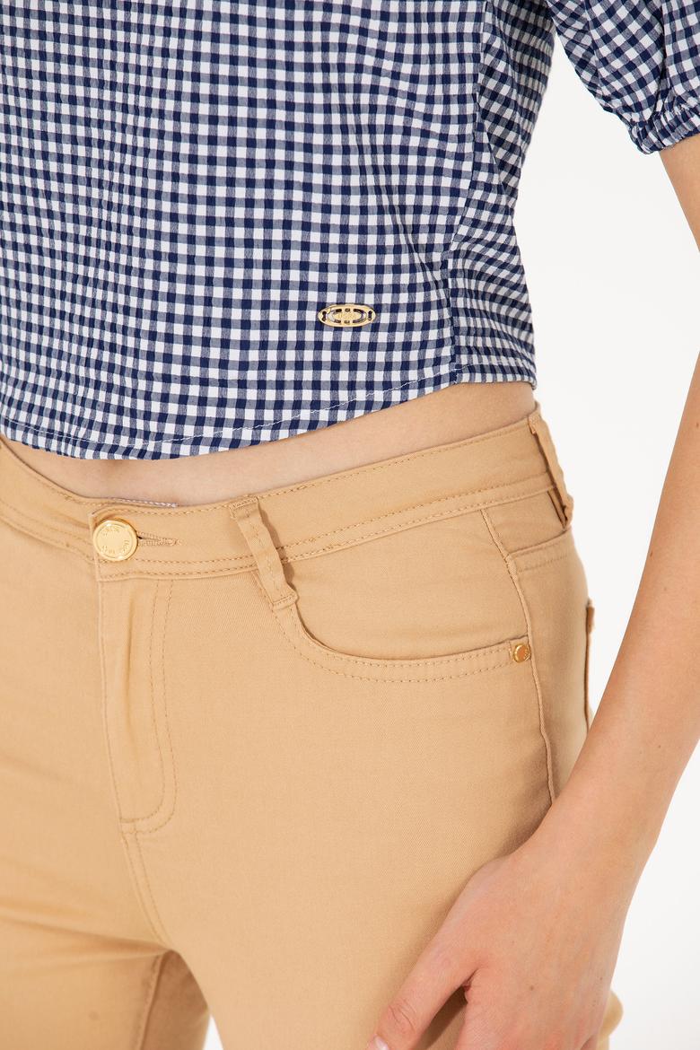 Kadın Lacivert Kısa Kollu Bluz - 50264227013