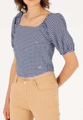 Kadın Lacivert Kısa Kollu Bluz - 50264227013