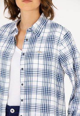 Kadın Lacivert Uzun Kollu Gömlek - 50263645005