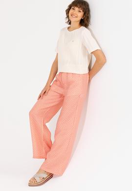 Kadın Krem Bisiklet Yaka Tişört - 50263757028