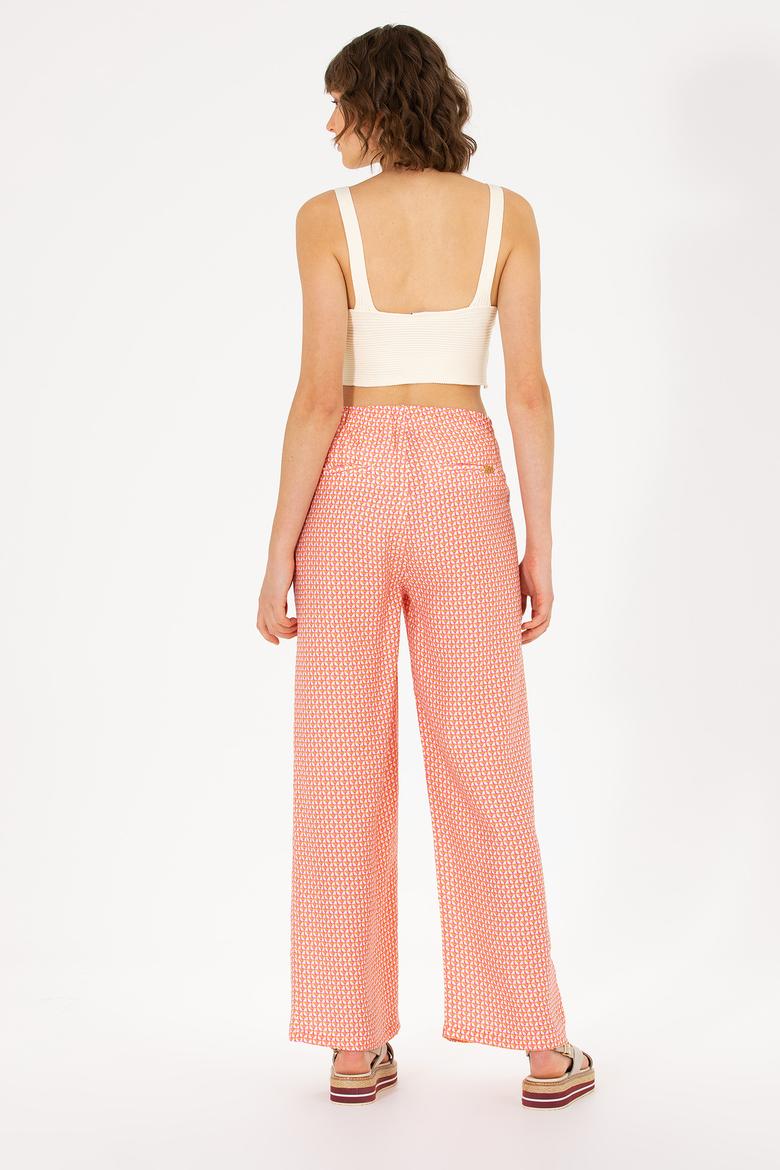 Kadın Fuşya Loose Relax Fit Pantolon - 50263201009