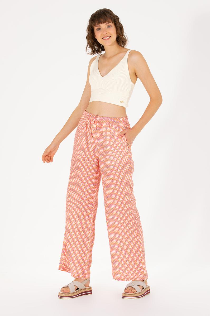 Kadın Fuşya Loose Relax Fit Pantolon