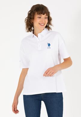 Kadın Beyaz Polo Yaka Tişört - 50263965020