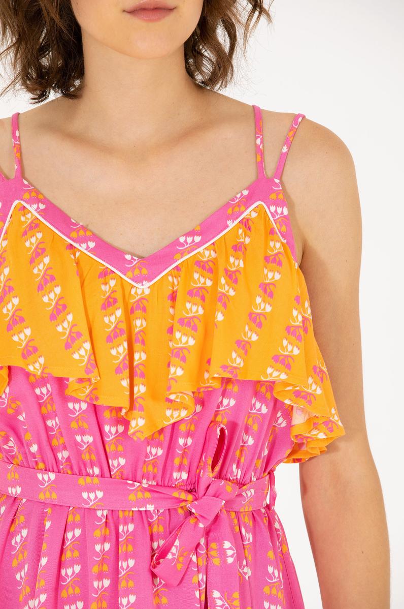 Kadın Fuşya Dokuma Elbise