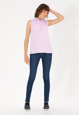 Kadın Manolya Kolsuz Polo Yaka Tişört - 50262966035