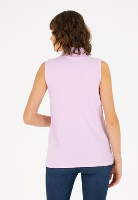 Kadın Manolya Kolsuz Polo Yaka Tişört - 50262966035