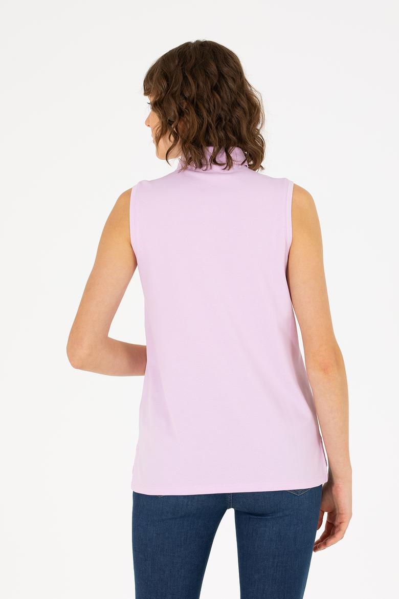 Kadın Manolya Kolsuz Polo Yaka Tişört - 50262966035