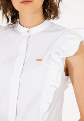 Kadın Beyaz Kısa Kollu Gömlek - 50264216005