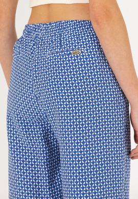 Kadın Saks Loose Relax Fit Pantolon - 50263201003