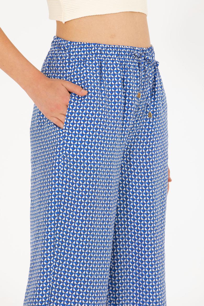 Kadın Saks Loose Relax Fit Pantolon - 50263201003