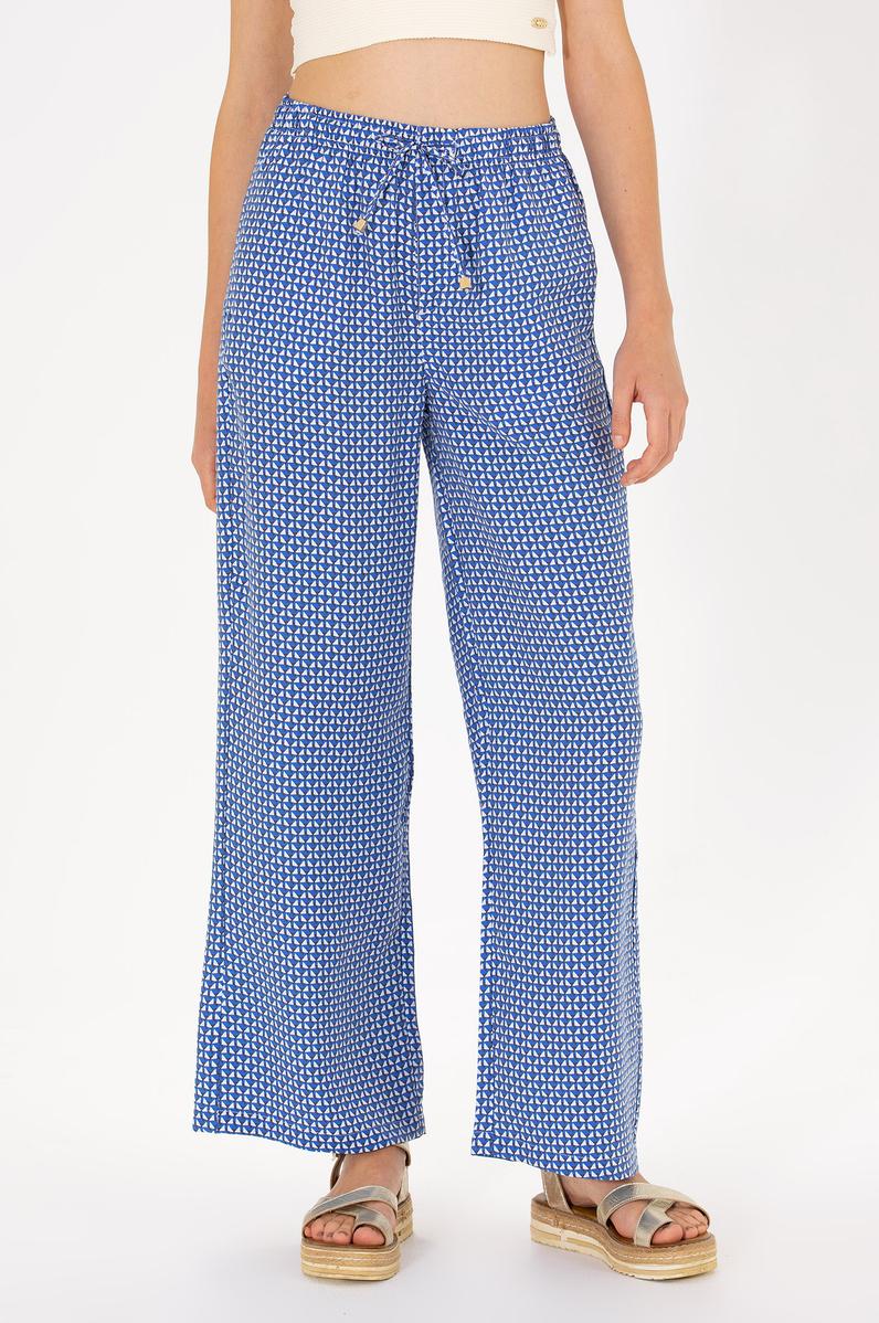 Kadın Saks Loose Relax Fit Pantolon