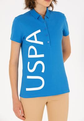 Kadın Saks Polo Yaka Tişört - 50262939024