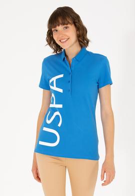 Kadın Saks Polo Yaka Tişört - 50262939024