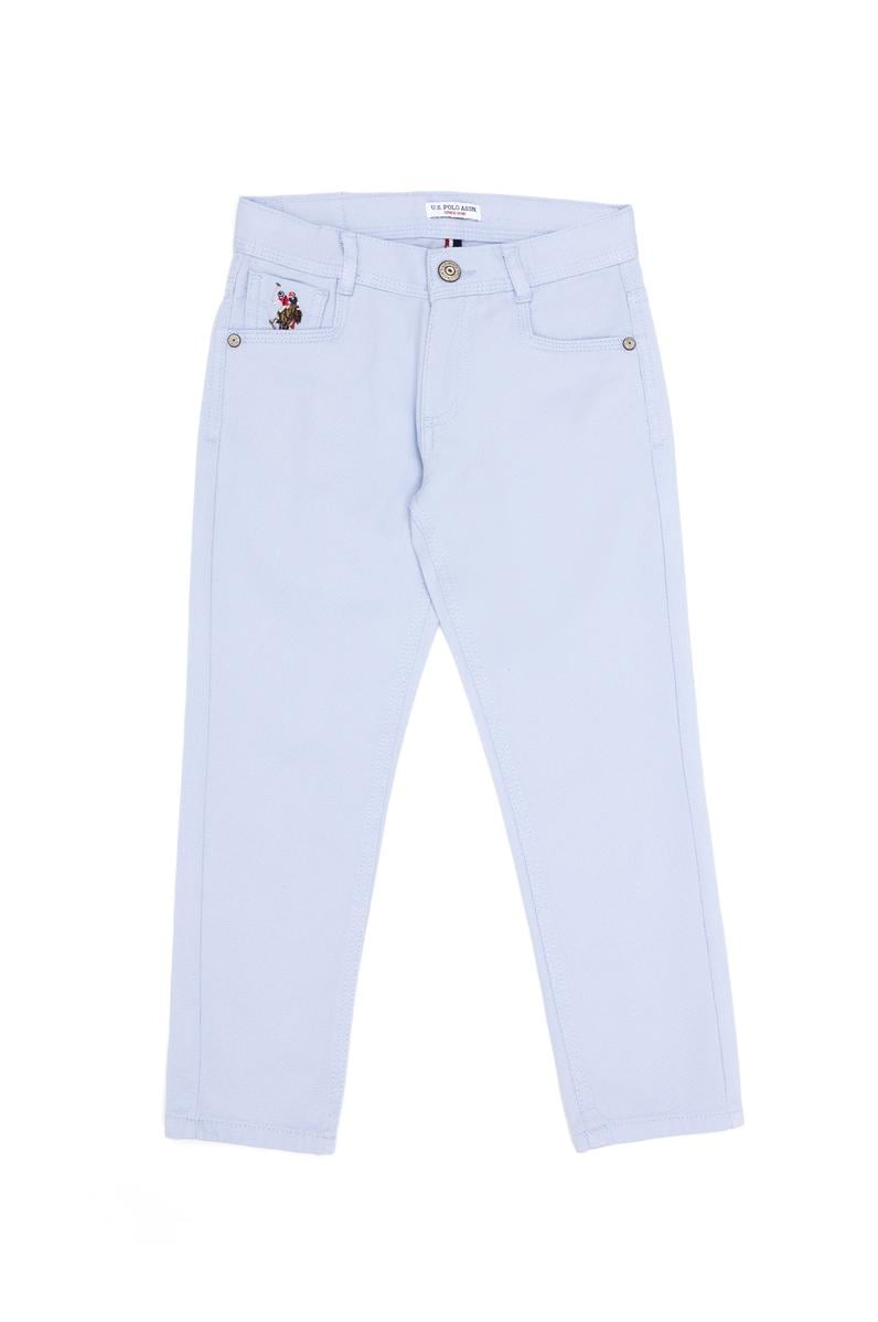 Erkek Çocuk Açık Mavi Kanvas Pantolon