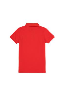 Kız Çocuk Kırmızı Basic Polo Yaka Tişört - 50265668118