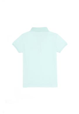 Kız Çocuk Su Yeşili Polo Yaka Basic Tişört - 50265668129