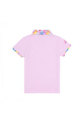 Kız Çocuk Manolya Polo Yaka Basic Tişört - 50265667063