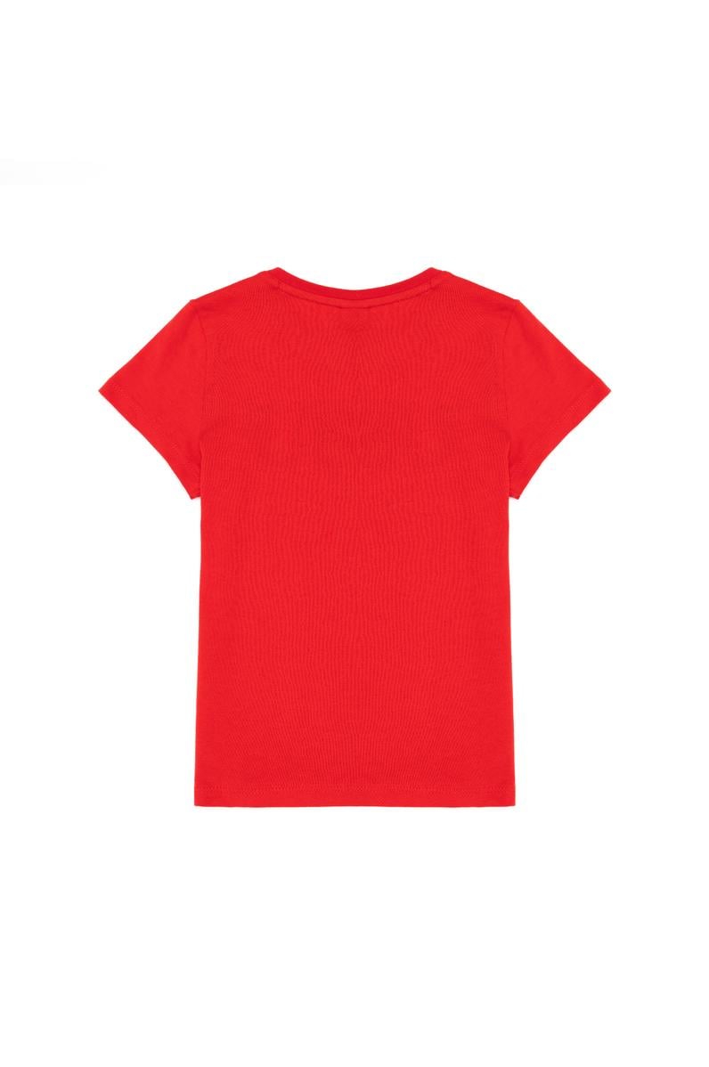 Çocuk Kırmızı Bisiklet Yaka Tişört