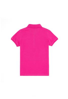 Kız Çocuk Fuşya Polo Yaka Basic Tişört - 50265668085
