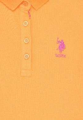 Kız Çocuk Turuncu Basic Polo Yaka Tişört - 50265668108