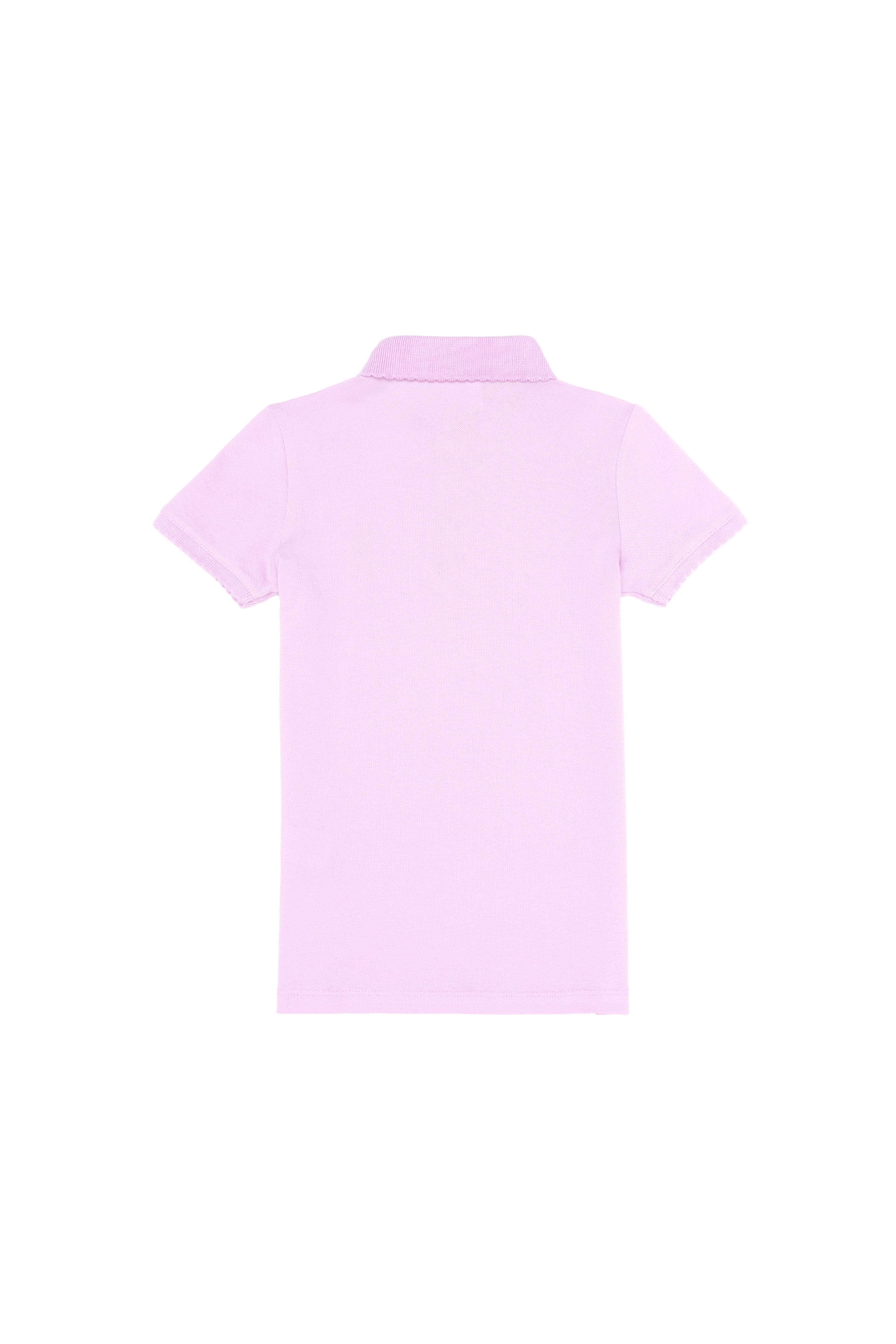 Kız Çocuk Manolya Polo Yaka Basic Tişört - Image 2