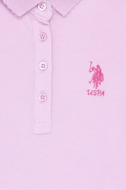 Kız Çocuk Manolya Polo Yaka Basic Tişört