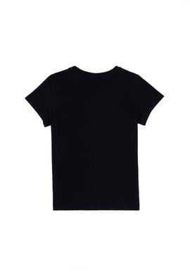 Çocuk Siyah Bisiklet Yaka Tişört - 50263028060