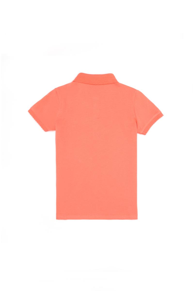 Kız Çocuk Somon Polo Yaka Basic Tişört