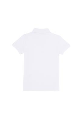 Kız Çocuk Beyaz Basic Polo Yaka Tişört - 50265668009