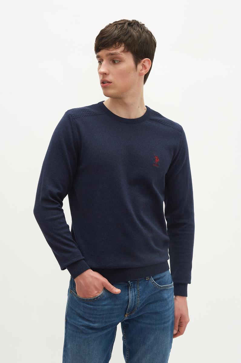 Erkek Lacivert Basic Kazak