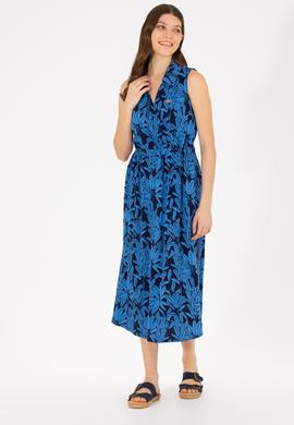 Kadın Lacivert Dokuma Elbise - 50262577018