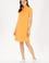 Kadın Turuncu Polo Yaka Mini Boy Örme Elbise