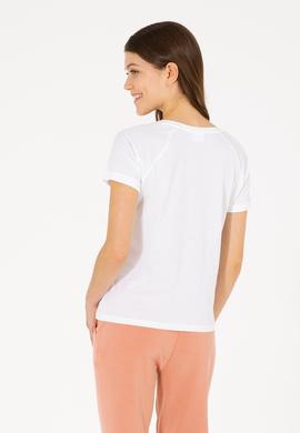 Kadın Beyaz V Yaka Tişört - 50262952001